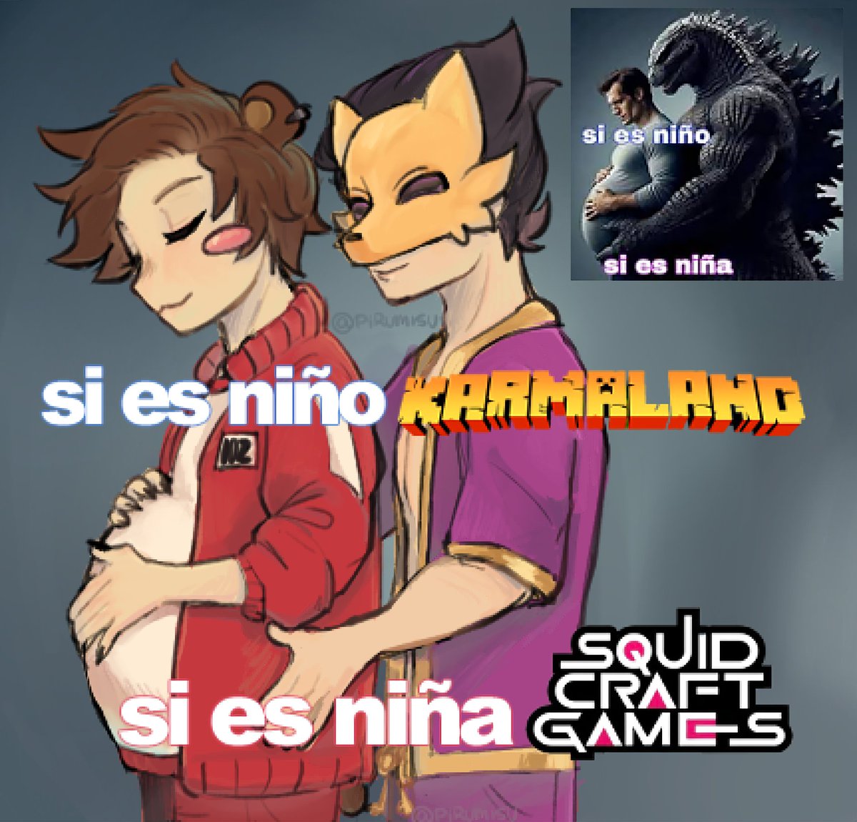 pirumisu's tweet image. Si es niño juan carlos si es niña vicente🔥🗣️
#rubegetta #rubegettafanart #squidcraftgames4 #SCG4