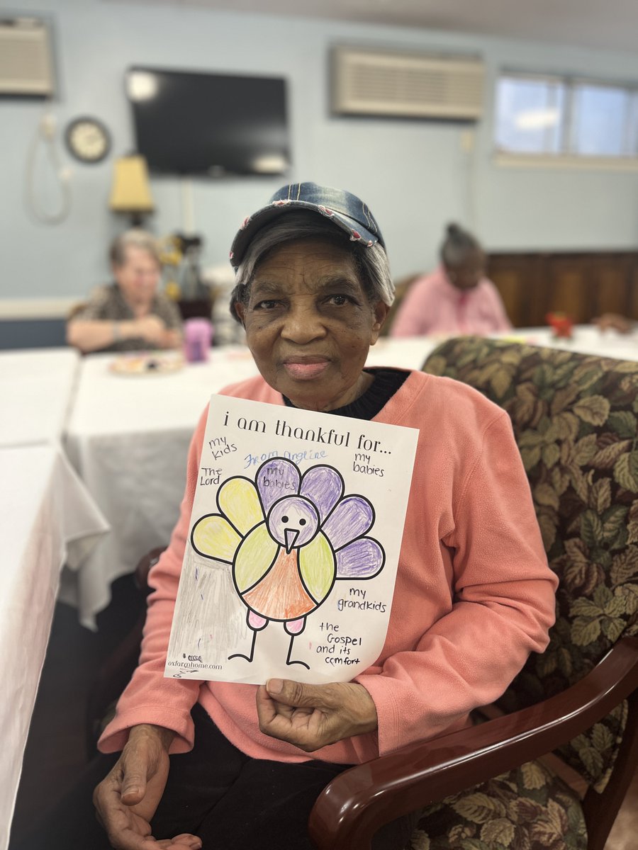 NextStepHC's tweet image. West Newton Healthcare had a lot to be thankful for according to their turkeys, including their beautiful family lunch earlier this week! 🖍️🦃 #thankful #family #community