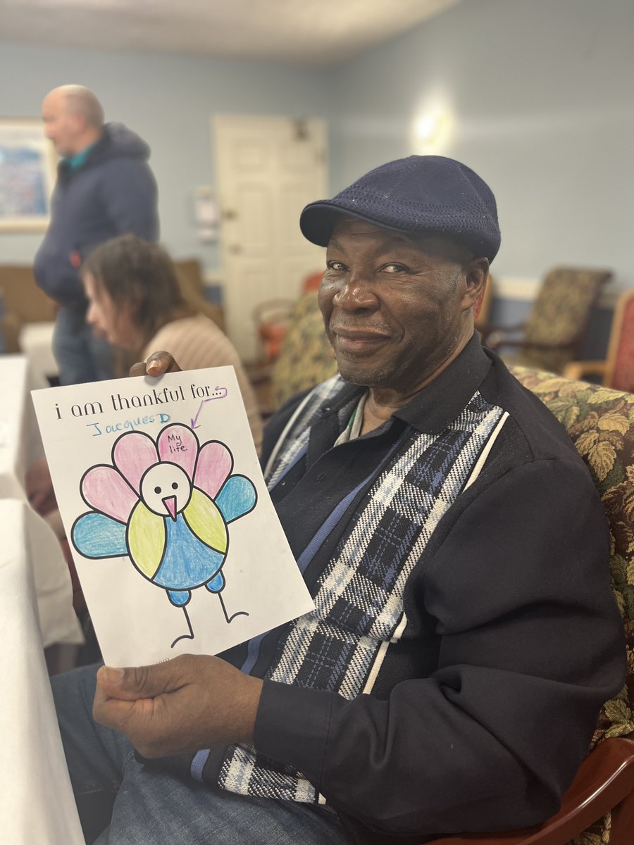 NextStepHC's tweet image. West Newton Healthcare had a lot to be thankful for according to their turkeys, including their beautiful family lunch earlier this week! 🖍️🦃 #thankful #family #community