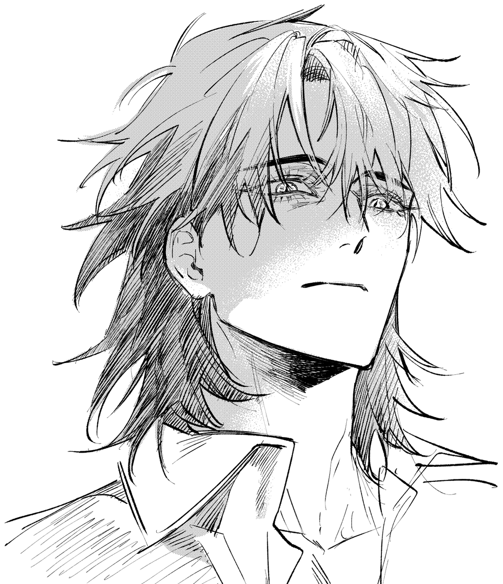 20241101kr's tweet image. 일없을때그린 무표정 강창호(좋음)