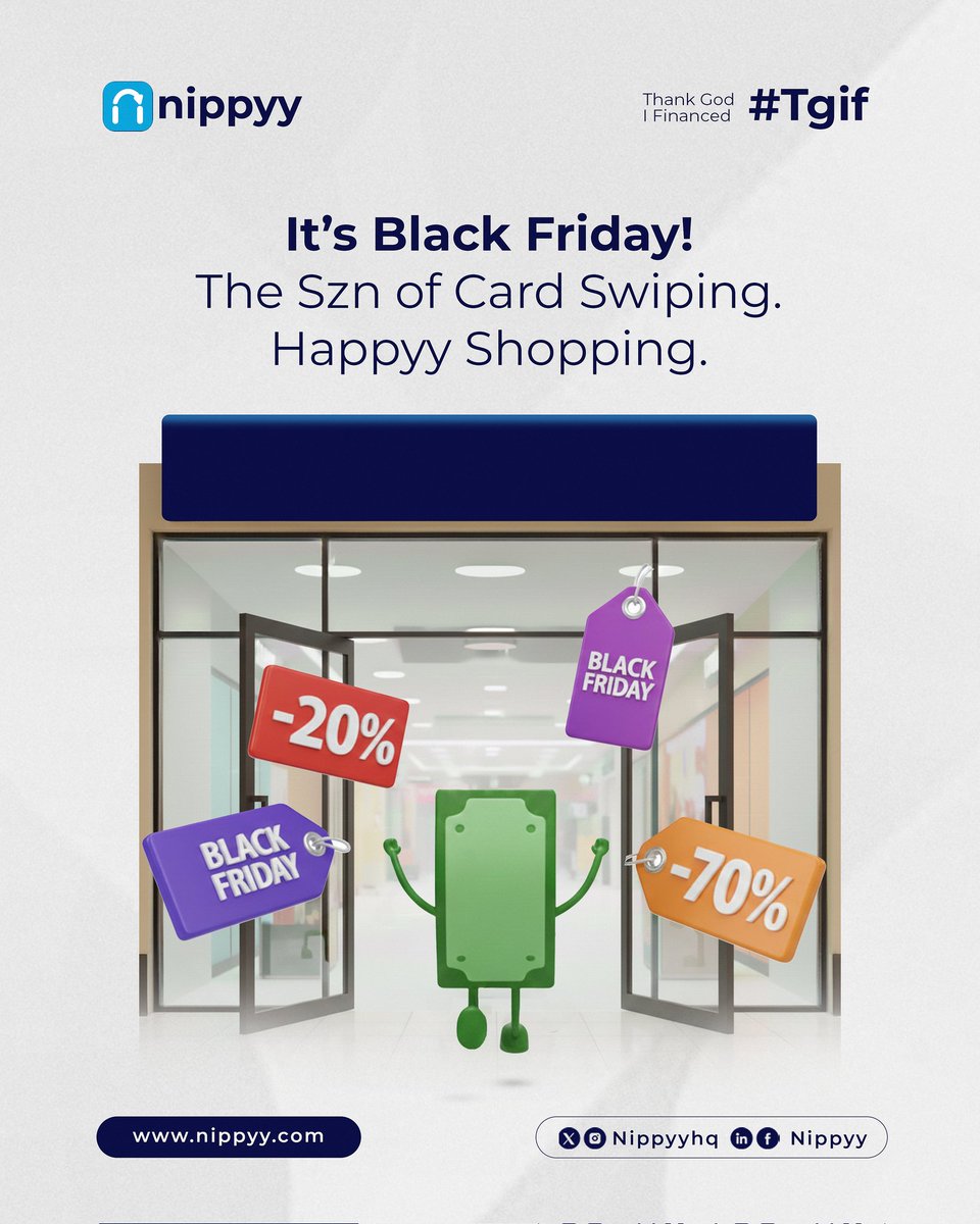 nippyyhq's tweet image. Black Friday is here, but before you empty your account because of “80% off,” remember to spend because it makes sense, not because it’s trending. 

#BlackFriday