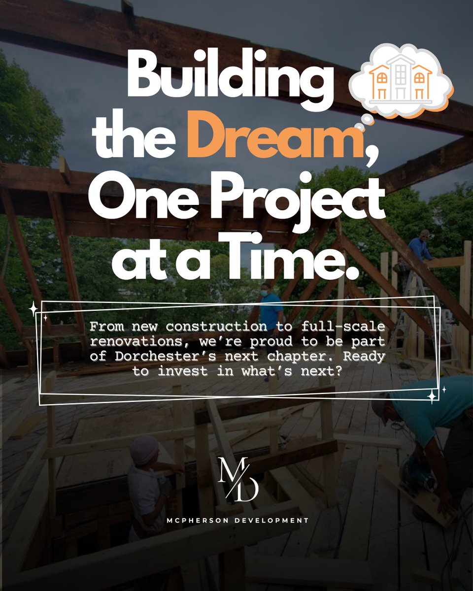 mcphersondevco's tweet photo. Dorchester is where Boston’s past meets its future.
We’re turning potential into progress, one property at a time.
Ready to invest in what’s next? Let’s connect.
#DorchesterMA #BostonRealEstate #McPhersonDevelopment https://t.co/JBNQMQX19X