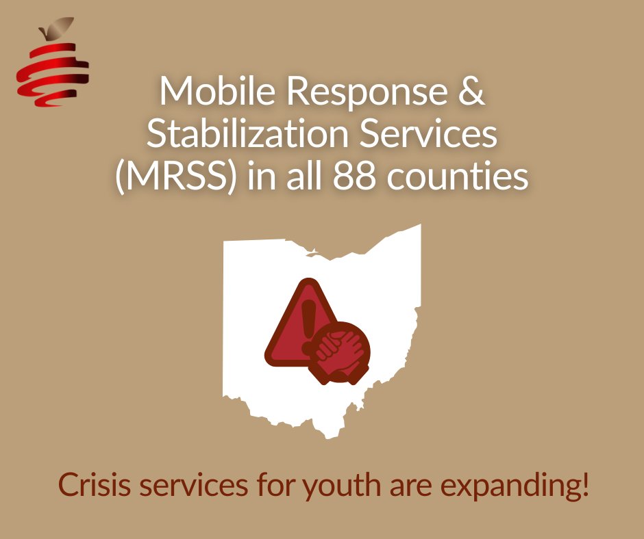 📞A huge win for Ohio’s youth! MRSS is expanding to all 88 counties in Ohio. Learn more about MRSS and regional partners at the <a href="/OhioDBH/">Ohio Department of Behavioral Health</a> website ➡️ow.ly/7MvZ50XvT9C