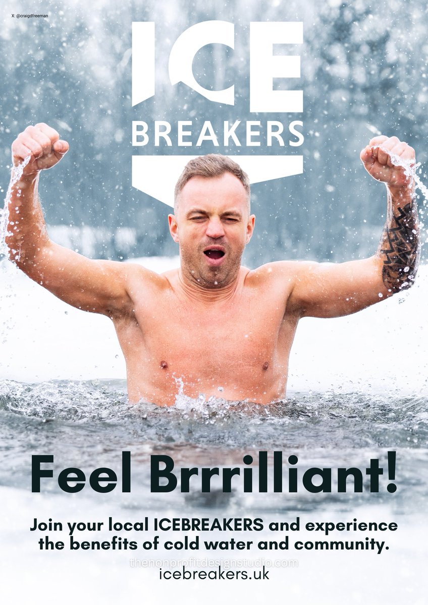 craigdfreeman's tweet photo. Feel brrrrilliant!

Create posters that invite men to join their local #IceBreakers dipping group. Make it feel welcoming, safe and a bit adventurous. Cold water, warm people.
For: https://t.co/mzSiesysZs

@OneMinuteBriefs https://t.co/mUTsmOuDZ5