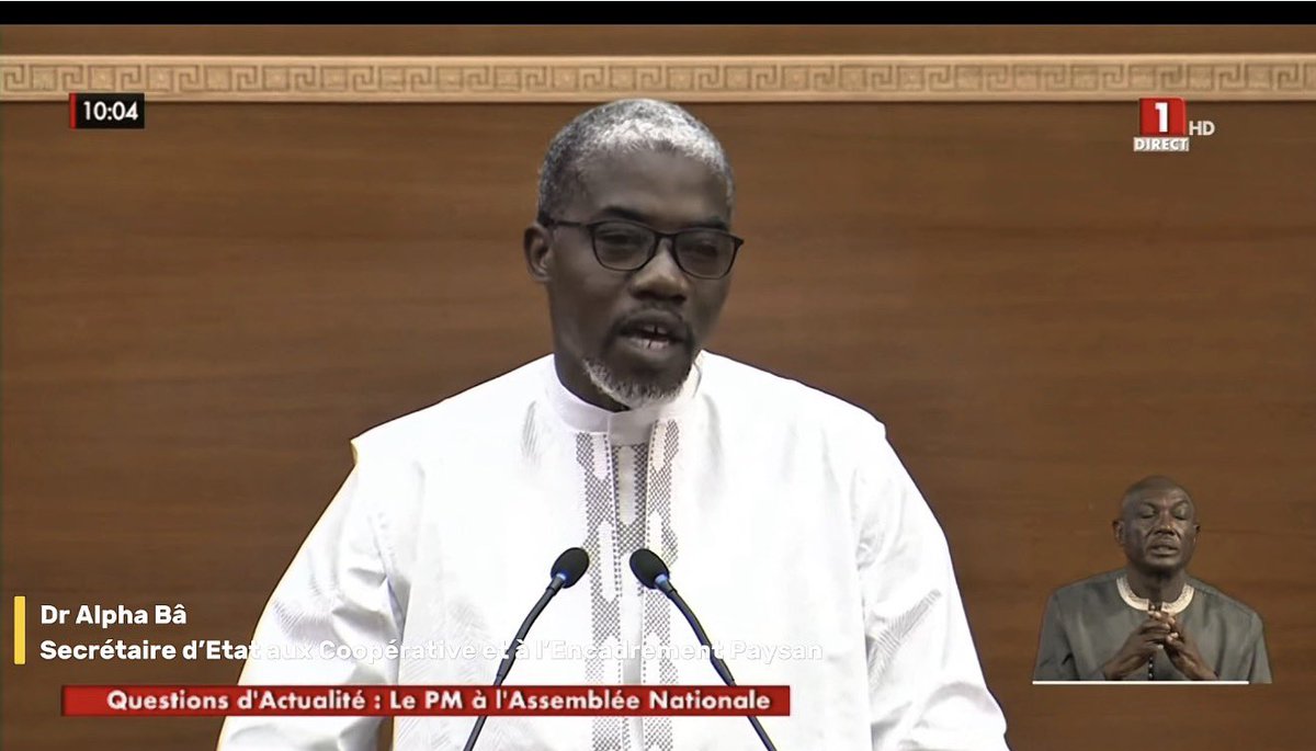 Mabouba_Diagne_'s tweet photo. Je tiens à adresser mes vives félicitations au Secrétaire d’État aux Coopératives et à l’Encadrement paysan pour la qualité et la clarté de son intervention à l’Assemblée nationale. À travers ses réponses précises et structurées, il a parfaitement traduit la vision, les orientations et l’ambition que je porte au sein du Ministère de l’Agriculture, de la Souveraineté alimentaire et de l’Élevage.

Son engagement, sa maîtrise des dossiers et sa capacité à défendre les intérêts des producteurs illustrent le sérieux et la cohérence du travail que nous menons collectivement. Je l’encourage à poursuivre dans cette dynamique d’exigence et de responsabilité, au service de nos coopératives, de nos organisations paysannes et de la souveraineté alimentaire de notre pays.

— Dr Mabouba Diagne
Ministre de l’Agriculture, de la Souveraineté Alimentaire et de l’Élevage