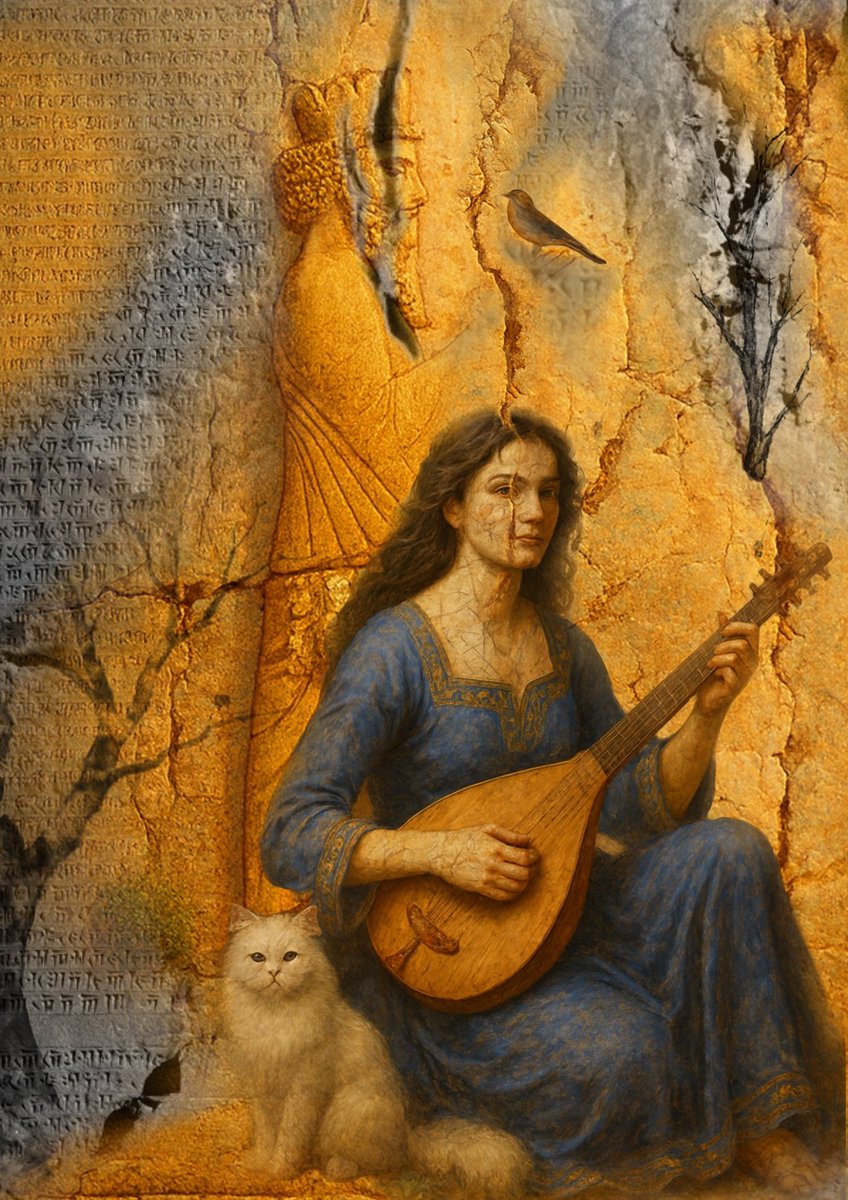 Evening everyone 

" ZarDokht "

MIXMEDIA ART 🎨 (collage+digital painting 🎨+ Photoshop+Ai)

🟨👉🏻Have beautiful story+ ALT 
#1of1   #XRP 

Grab yours 🫴🏻🔗👇🏻 

xrp.cafe/nft/000861A861…