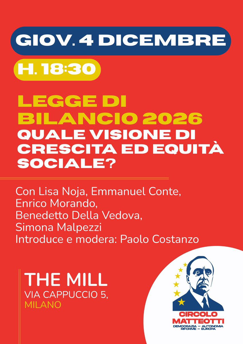Legge di Bilancio 2026 e le sfide che attendono il Paese.
La crescita rallenta, le diseguaglianze si allargano e le scelte di politica economica si fanno sempre più complesse. Serve una visione chiara, ma soprattutto coraggiosa.

Un confronto necessario, per chi crede che la