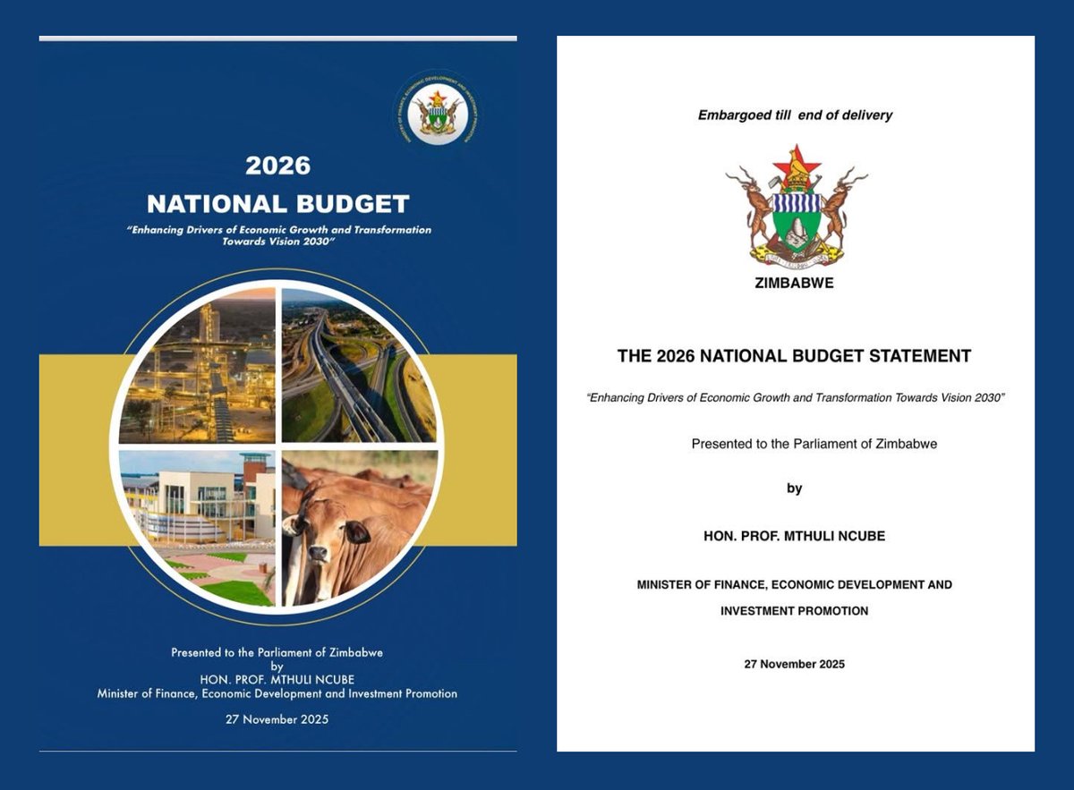daddyhope's tweet image. Zimbabwe’s finance minister, Mthuli Ncube, released his budget for the year 2026 yesterday in Harare. It is a budget that tells its own story about the state of the nation, the scale of mismanagement, and how far Zimbabwe has drifted from the idea of being a functioning modern…