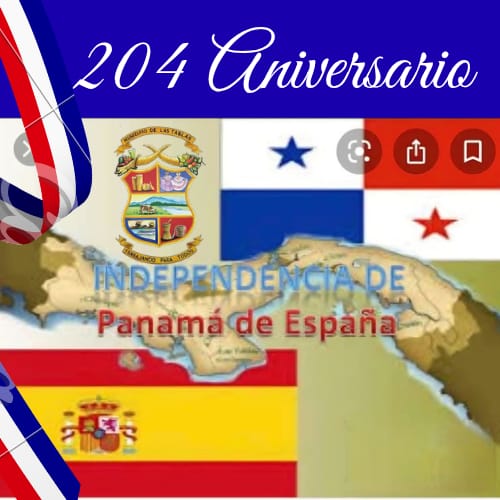 204 Años de Independencia 
La Independencia de Panamá fue el proceso emancipador desarrollado en el Istmo de Panamá, donde se rompen los lazos coloniales que existían entre su territorio y el Imperio español, dando así término a 321 años de vida colonial.
#VivaPanamá