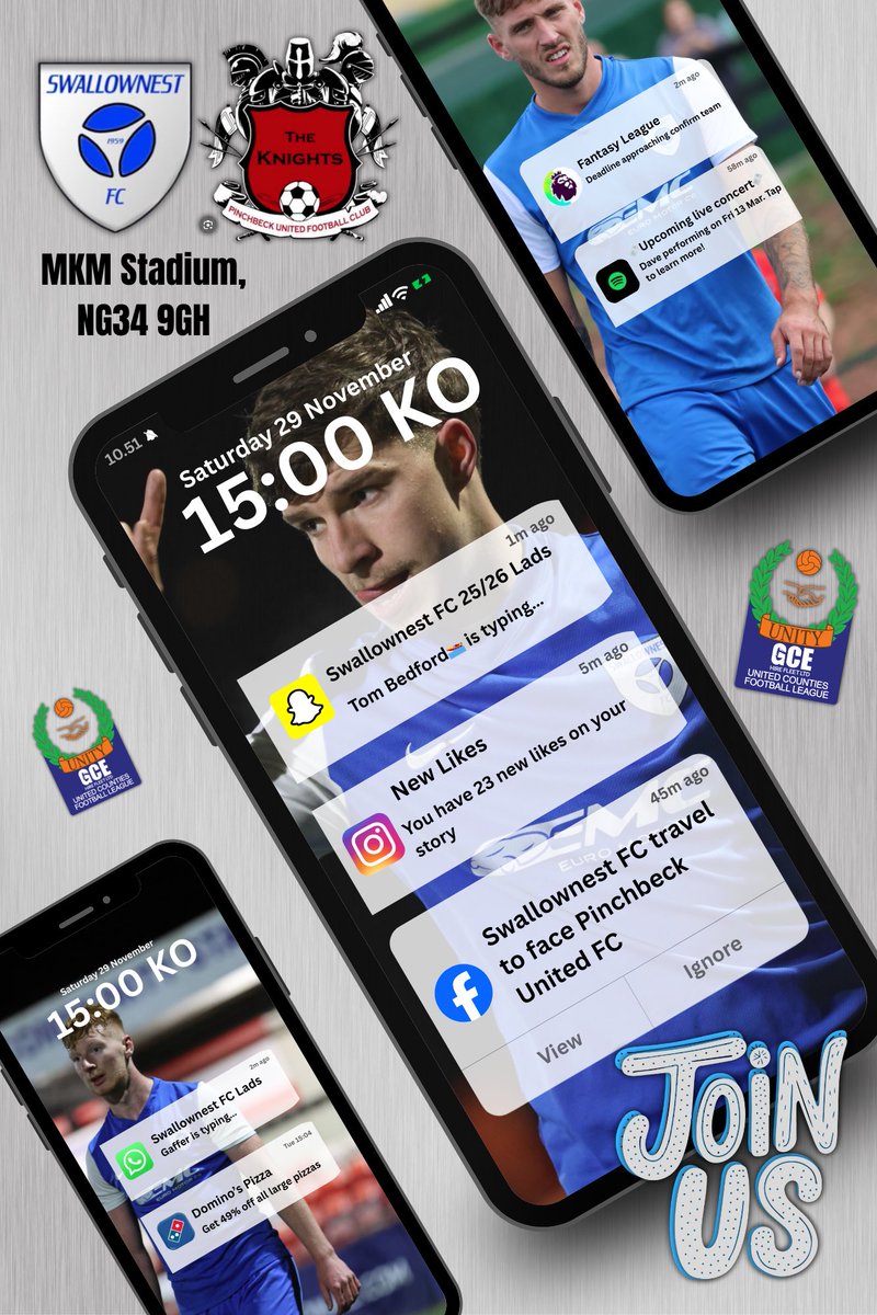 Whipped up a playful match graphic for <a href="/Swallownest_fc/">Swallownest FC</a> as they take on <a href="/PinchbeckUnited/">Pinchbeck United Football Club</a>!

If your team wants eye-catching creative graphics, we’d love to help, DM us!