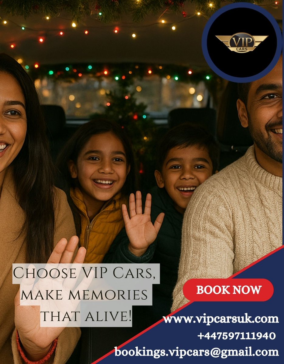 ukvipcars's tweet image. Upcoming Christmas season is almost here! 🎄✨ Make your family happy with safe and comfortable rides from VIP Cars 

Book your VIP ride today!

📞 Contact Us
📧 bookings.vipcars@gmail.com
📱 Call / WhatsApp: +44 7597 111940
💻 vipcarsuk.com

#VIPCars #ChristmasSeason