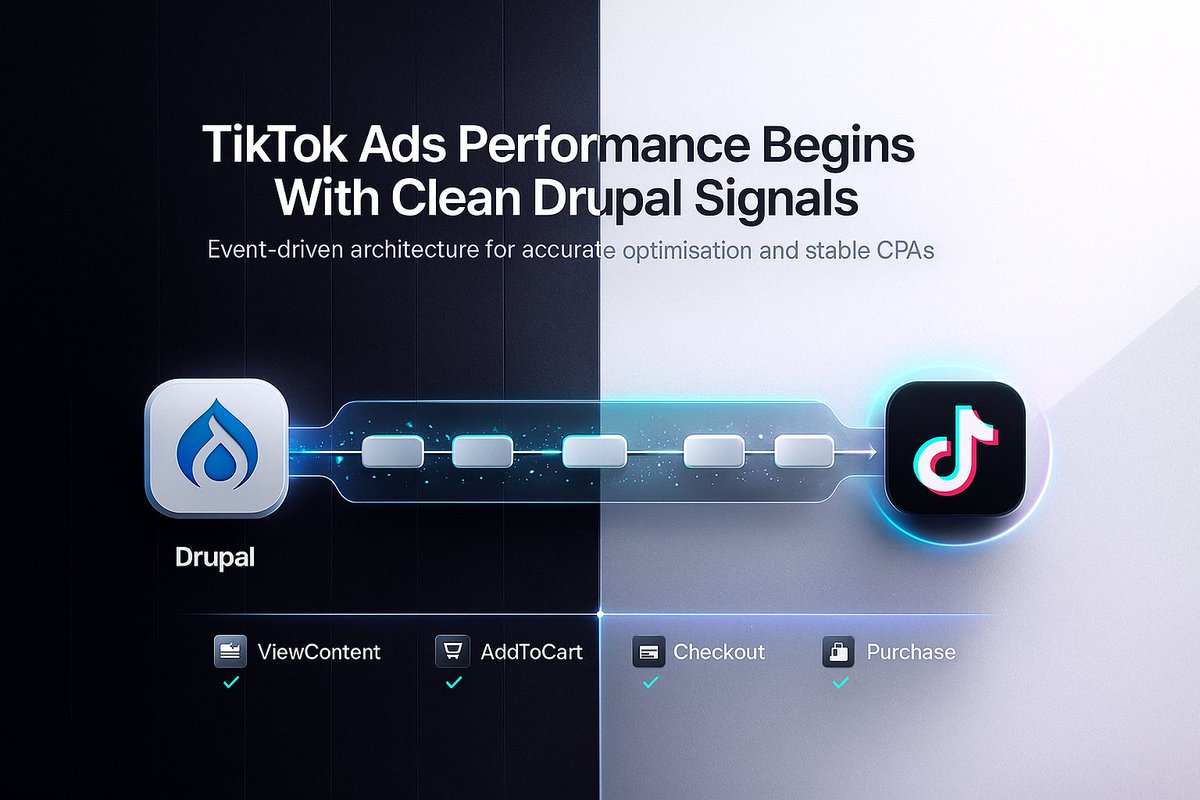 ArifulIslamCSE's tweet image. Most Drupal brands miss TikTok’s real performance due to weak tracking. Clean data transforms optimisation and scale.
#ConversionTracking #ServerSideTracking #Drupal #TikTokAds