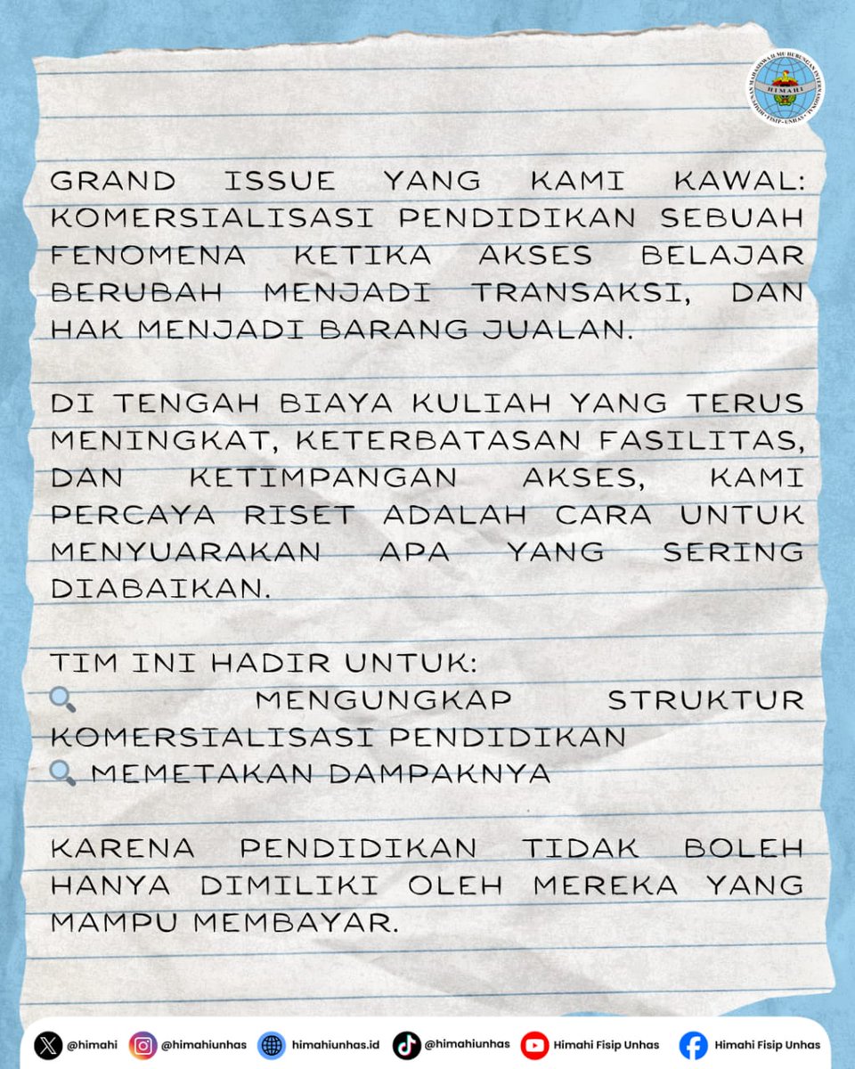 HIMAHI FISIP UNHAS tweet media