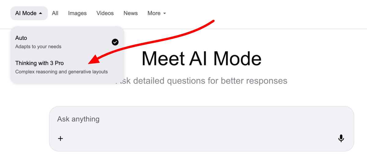 #Google is now powering some of the responses you see in AI Mode using Gemini 3. We expected this to happen when Google announced Gemini 3 last week, and now it is live for some searchers in Google Search.
#Gemini3 #AITool