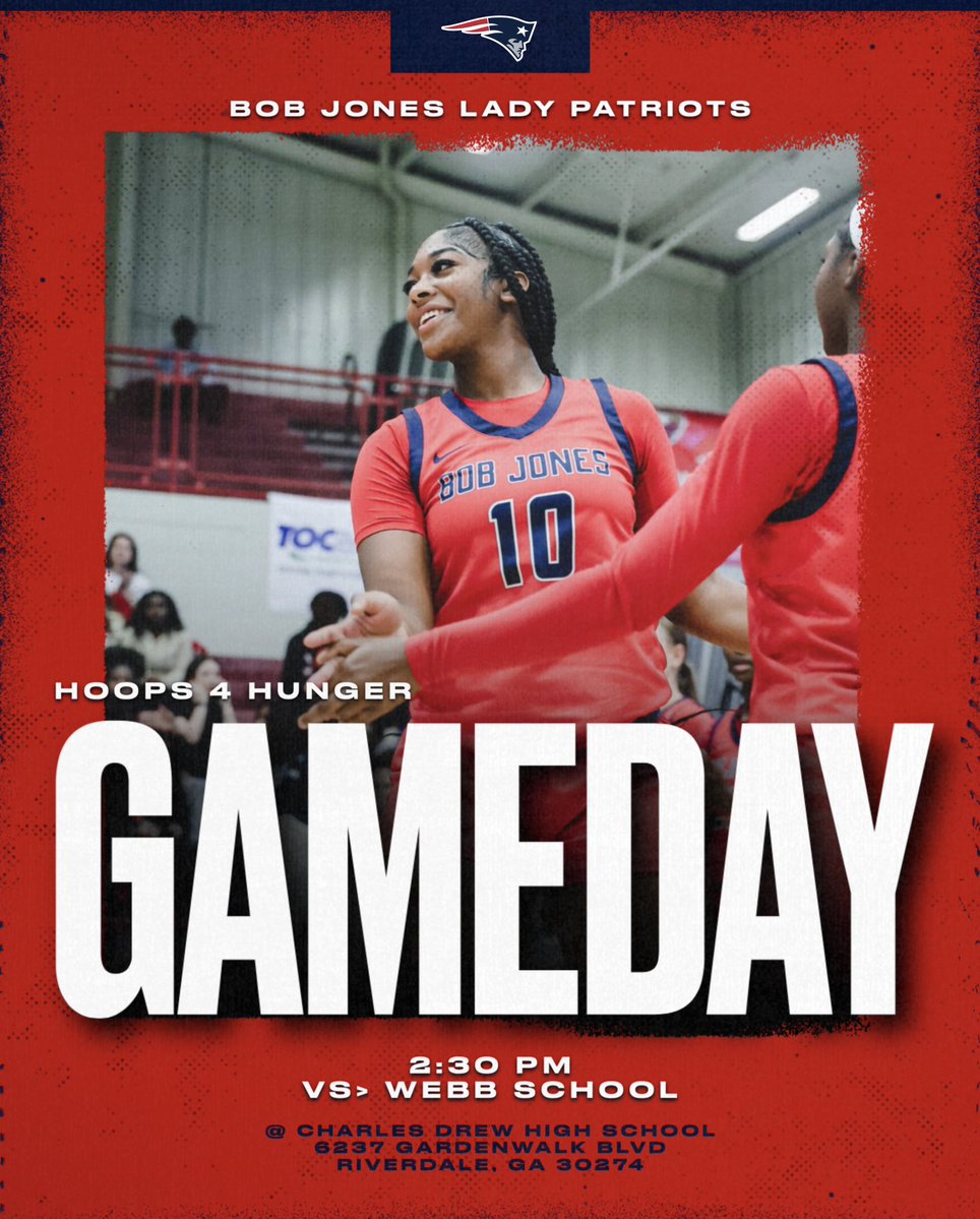 BJHSLadyPats's tweet image. 𝙶𝙰𝙼𝙴 𝙳𝙰𝚈! 

🆚 : Webb School 
📍 : Charles Drew High School 
⏰ : V - 2:30

#CCC | #BJP
