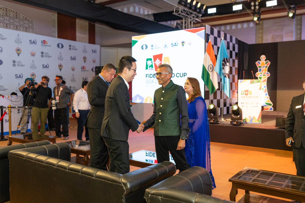 ResortRio's tweet image. The FIDE World Cup 2025 officially closed on 26th November 2025 night at Resort Rio, in the presence of our Managing Director, Mr Anup Shah and Director, Mrs Alpa Shah.

#FIDEWorldCup2025 #ChessBaseIndia #Fide #ResortRio #Goa #GoaTourism #WorldChess #ChessLife #VisitGoa