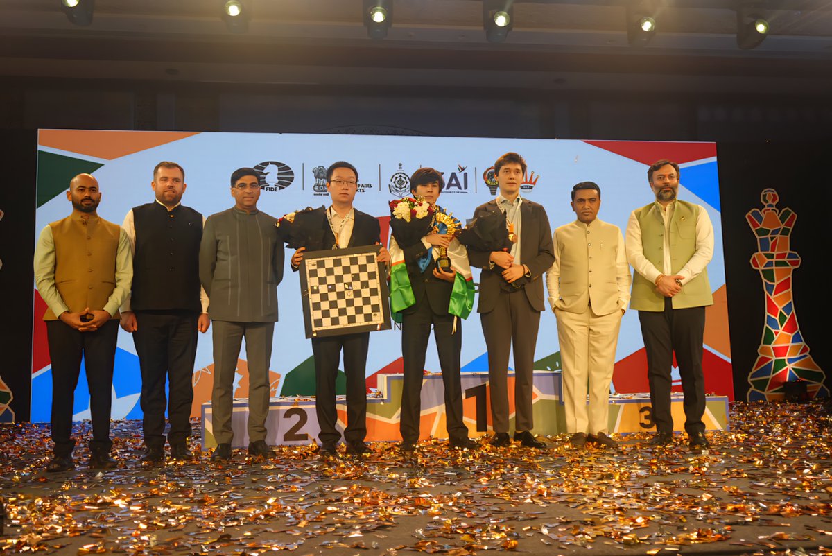 ResortRio's tweet image. The FIDE World Cup 2025 officially closed on 26th November 2025 night at Resort Rio, in the presence of our Managing Director, Mr Anup Shah and Director, Mrs Alpa Shah.

#FIDEWorldCup2025 #ChessBaseIndia #Fide #ResortRio #Goa #GoaTourism #WorldChess #ChessLife #VisitGoa