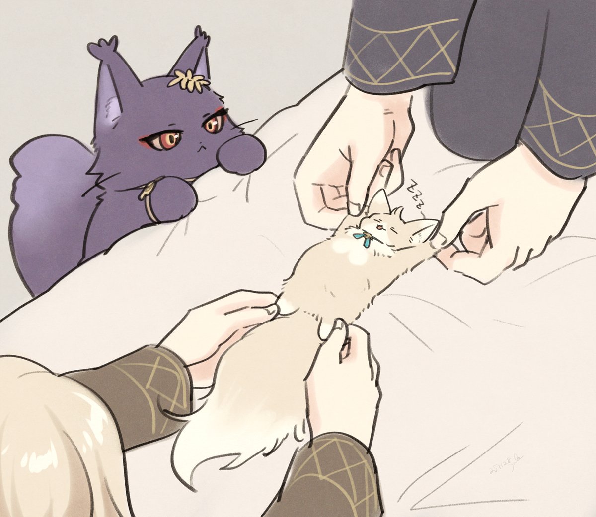 221galahad's tweet image. レイチュリ家　ねこちのひらき