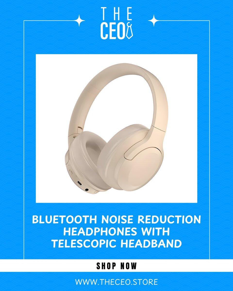 theceo_store's tweet image. 🎧 Block the noise, boost the vibes. Our Bluetooth Noise Reduction Headphones with a telescopic headband are built for comfort + clarity.
Order now! 🔗 theceo.store/collections/al…

#TechEssentials #WirelessHeadphones #NoiseReduction #GadgetGoals #TheCEOStore