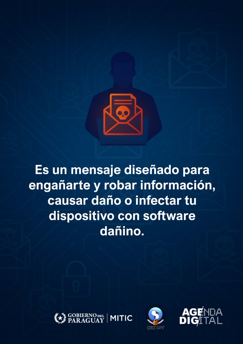 CERTpy's tweet image. ⚠️ ¡Aprendé a actuar ante correos maliciosos!