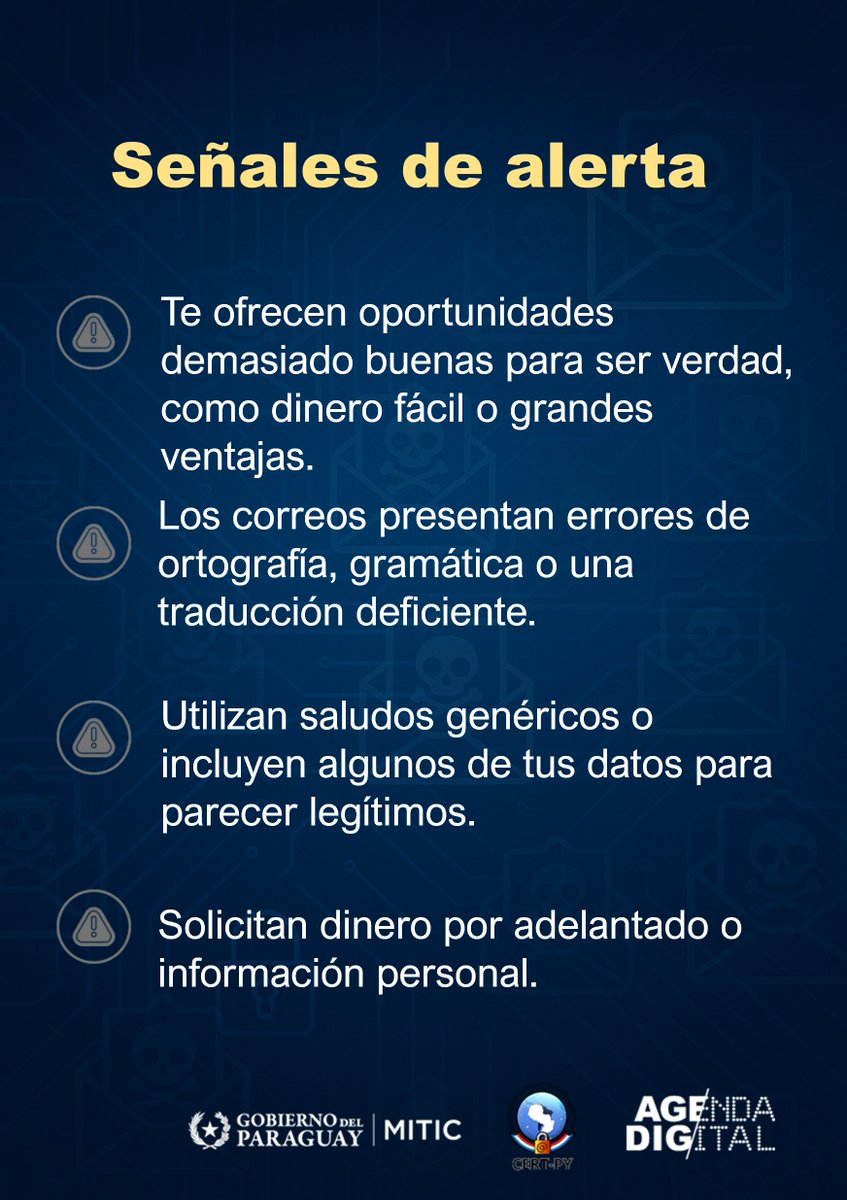 CERTpy's tweet image. ⚠️ ¡Aprendé a actuar ante correos maliciosos!