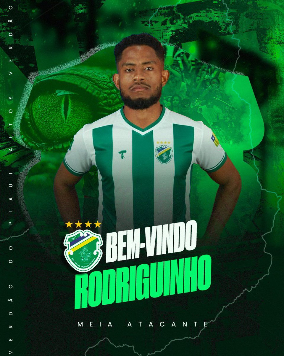 FECHADO COM O JACARÉ! 🐊 

O atacante Rodriguinho é mais um nome acertado para temporada 2026.

O jogador de 30 anos tem passagens por São Caetano, Tocantinópolis, Moto Club e Maranhão. 

Seja bem-vindo!