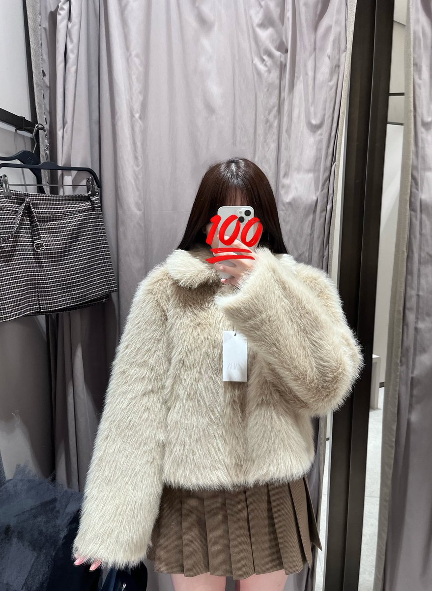 ZARAのファージャケットかわいすぎる🐻‍❄️🛍️✨