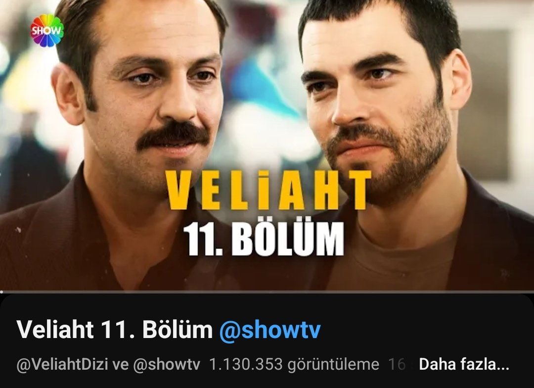 veliahtetkinlik's tweet image. Veliaht 11. Bölüm, 1M görüntüleme sayısını aştı💥 

#Veliaht Perşembe 20.00’de Show TV’de🚌