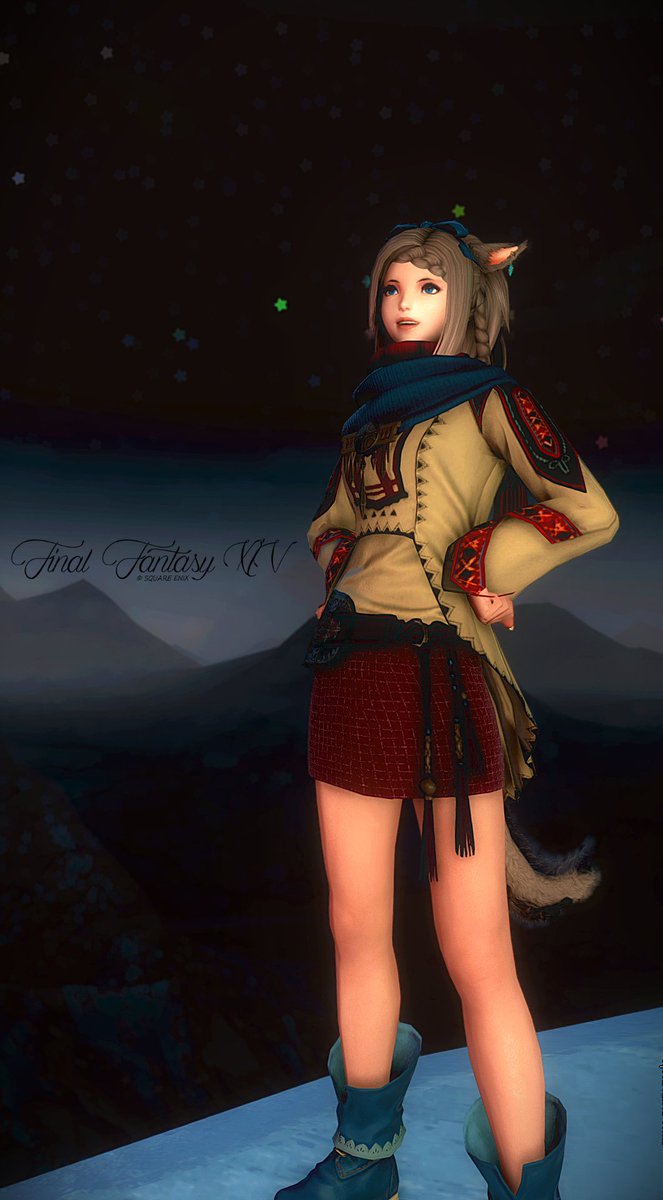 寒いのは好きじゃないけど
冬の空は澄んで綺麗だから好き☪︎⋆｡˚✩

素敵な週末楽しんでね
おやすみ( ｡-  -｡)zz

#ミコッテ #FF14SS