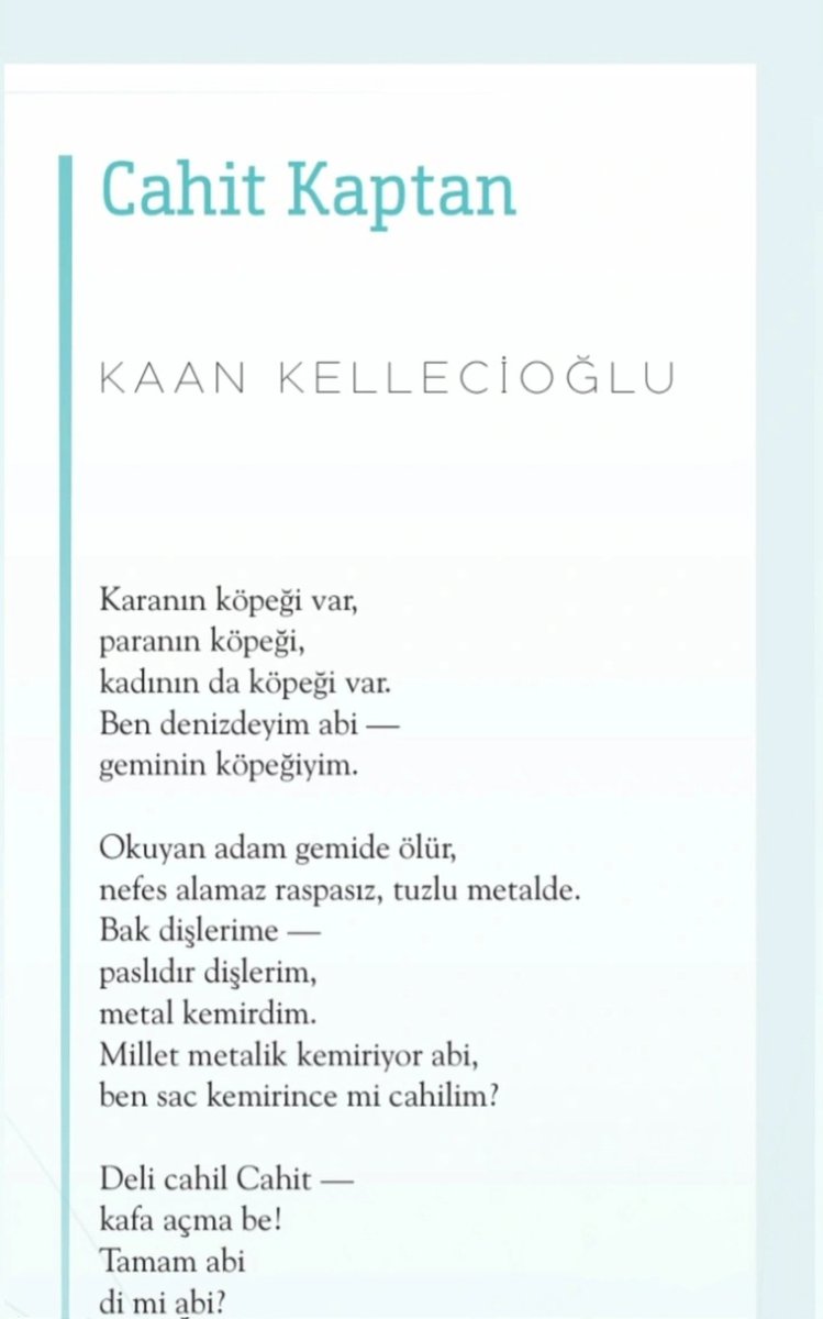 Yılın son düzlüğünde denizlerden "Cahit Kaptan" şiirimle <a href="/KayipKayit/">Kayıp Kayıt</a> dergisinin 30. sayısındayım.