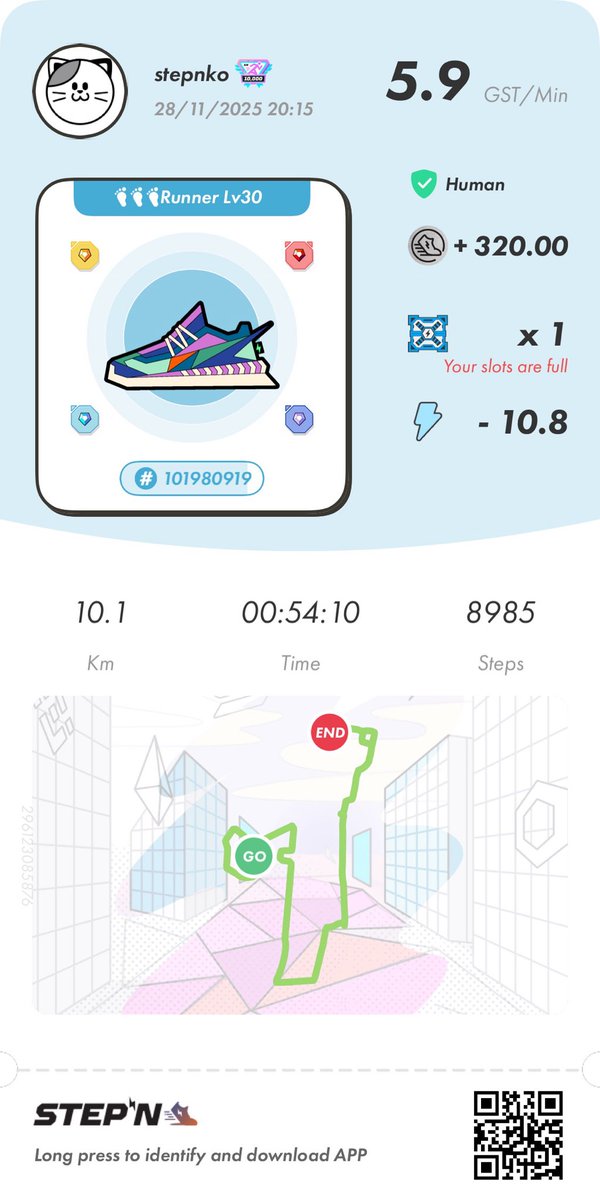 stepn75's tweet image. 今日も元気にすてっぷん🏃‍♂️
レベルアップしてフレンド枠増えました
良かったら友達になってください😄
ヘルスリーのユーザーID:
14x11aOgO6c1xWaNaEWz7pMrYOi2
STEPN Activation Code👉91885775
HEAL3招待コード👉XRk6t1m157301
#stepnactivationcode
#STEPN
#STEPNGO
#HEAL3
#HEALTHREE