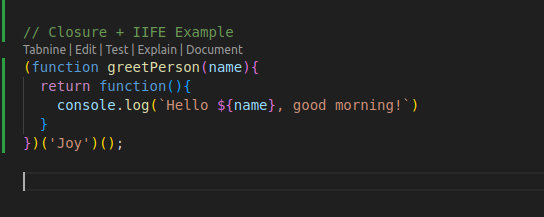 Obianuju_sunday's tweet image. Closures and IIFEs? 

Reallyyyyyyy nice stuff.
#BackAtItWithJavaScript