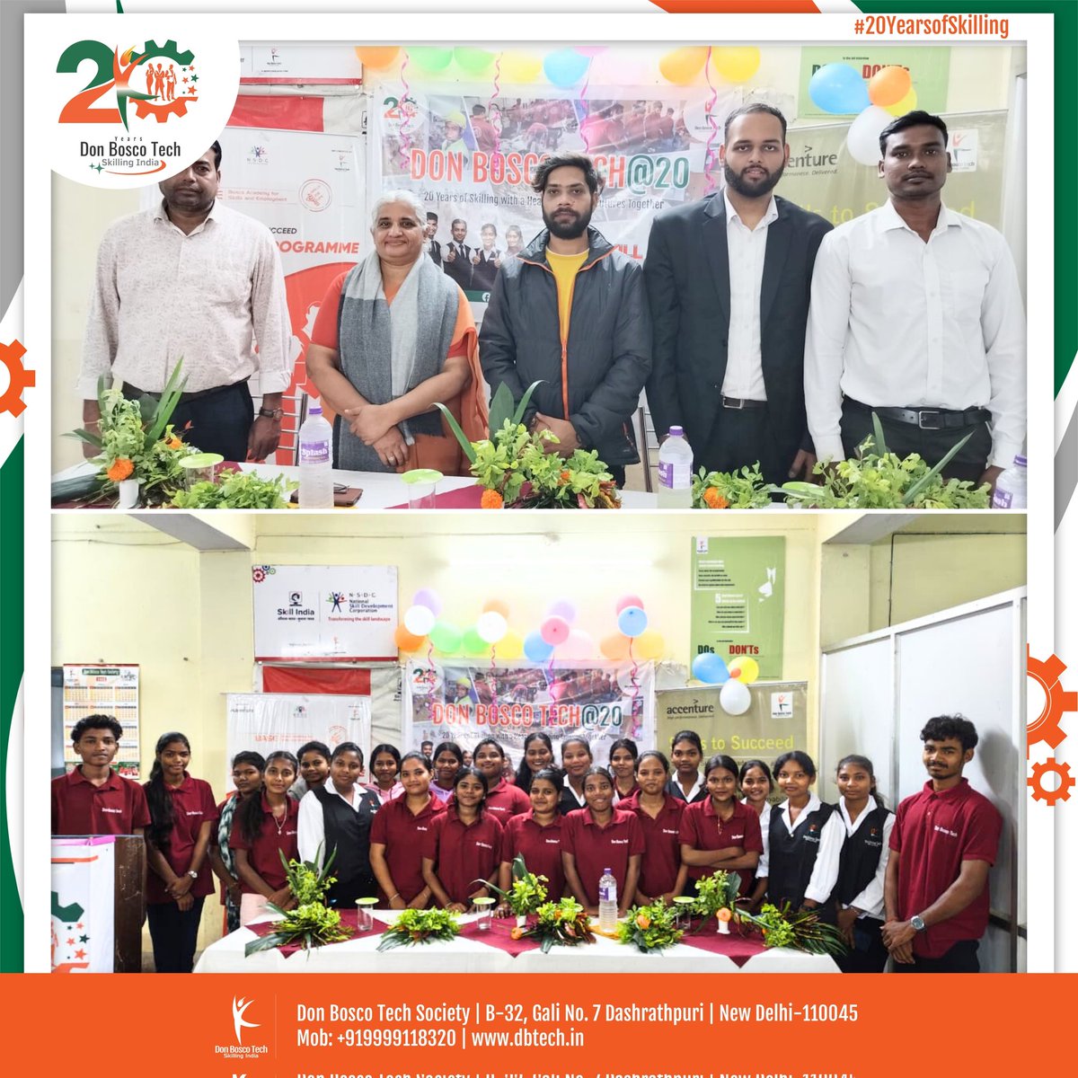 DBTechSociety's tweet image. Don Bosco Tech Sambalpur &amp;amp; Thakurmunda held a Special Programme and Mini Career Fair as part of our 20-Year Celebrations.
Motivational sessions, alumni stories etc made the day impactful.
40+ trainees appeared for interviews.
Media: The Samaja | Prameya | Dharitri
#DBTech #Odisha