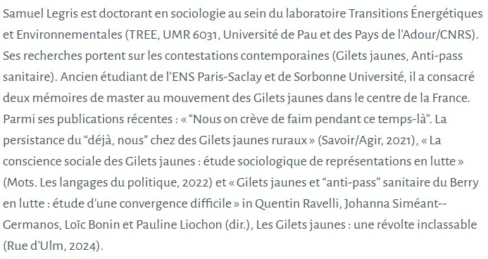 SamuelLegris's tweet photo. 🔴 Mon article « Gilets jaunes et ­­Anti-­­pass sanitaire : étude des obstacles à une coalition protestataire dans le centre de la France » vient de paraître dans le dernier numéro de la revue « Participations ».
👉 Il est disponible sur @Cairninfo : 
https://t.co/S4B4EvqaJ8 https://t.co/bFyn7QYK1x