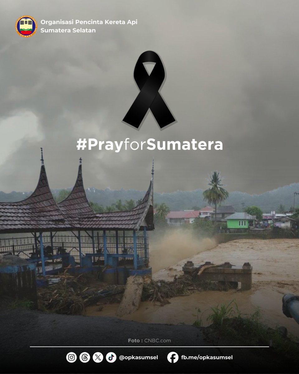 Duka Cita Untuk Saudara Satu Tanah, Satu Sumatera 🥀

#opkasumsel turut berbelasungkawa yang sedalam-dalamnya atas musibah banjir dan longsor yang menimpa saudara-saudari se tanah kami di Aceh, Sumatera Utara, dan Sumatera Barat. 

#PrayforSumatera #PrayforSumatra