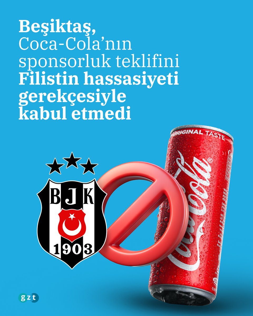 🔴 Beşiktaş, Coca-Cola’nın sponsorluk teklifini Filistin hassasiyeti gerekçesiyle kabul etmedi

🔴Trabzonspor da kabul etmedi

📌 Kulüp Başkanı Ertuğrul Doğan, “Filistin'de, Gazze'de yaşananlar belli. Gönlüm böyle bir anlaşmaya el vermedi" dedi