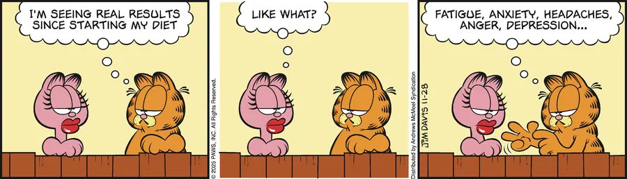 Garfield by Jim Davis for Fri, 28 Nov 2025