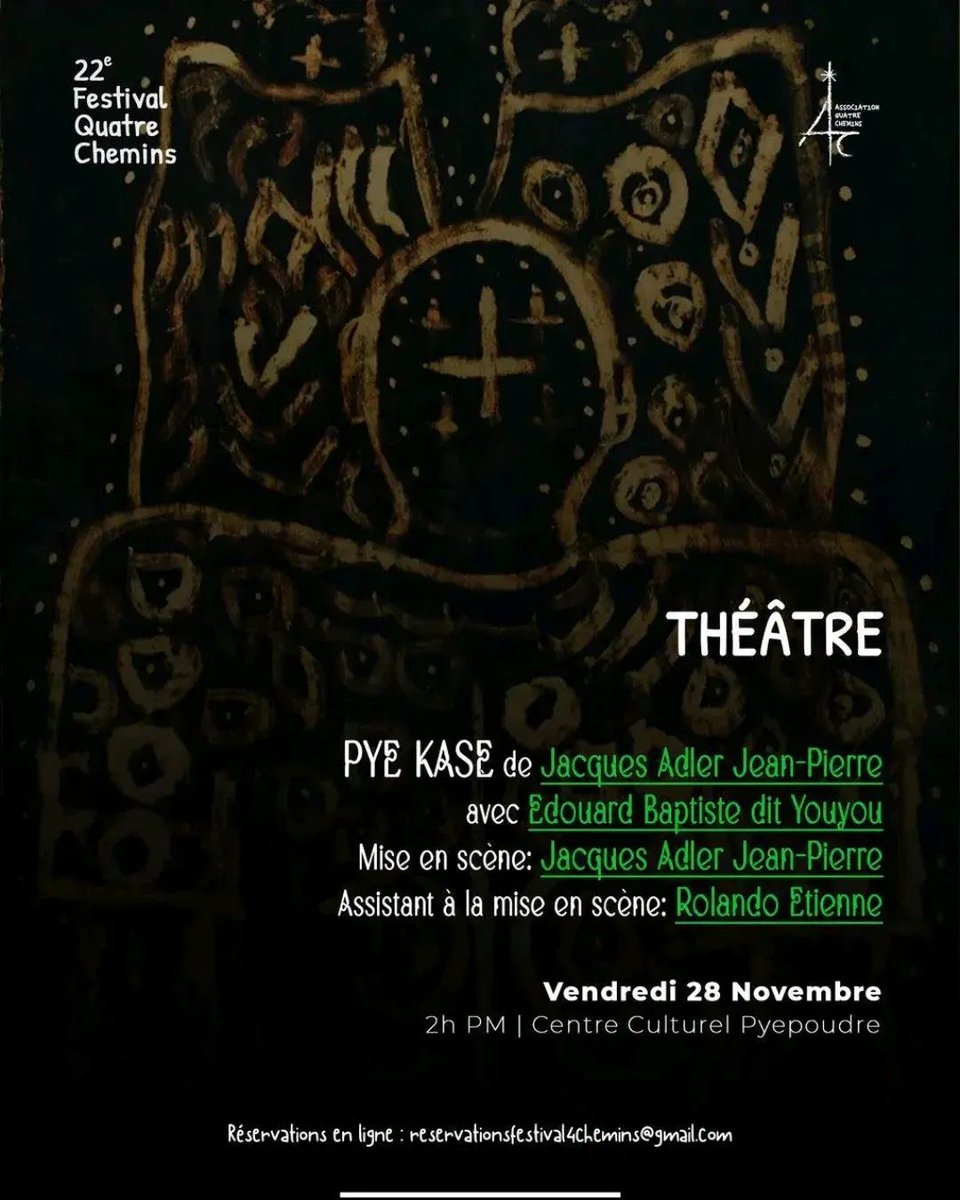 PYE KASE est une œuvre inspirée d’un accident vécu par l’auteur haïtien Jacques Adler Jean-Pierre, qui y dévoile surtout la douleur d’un exil forcé par l’insécurité. Entre déracinement et quête de refuge, il témoigne de la réalité de nombreux Haïtiens contraints de partir.