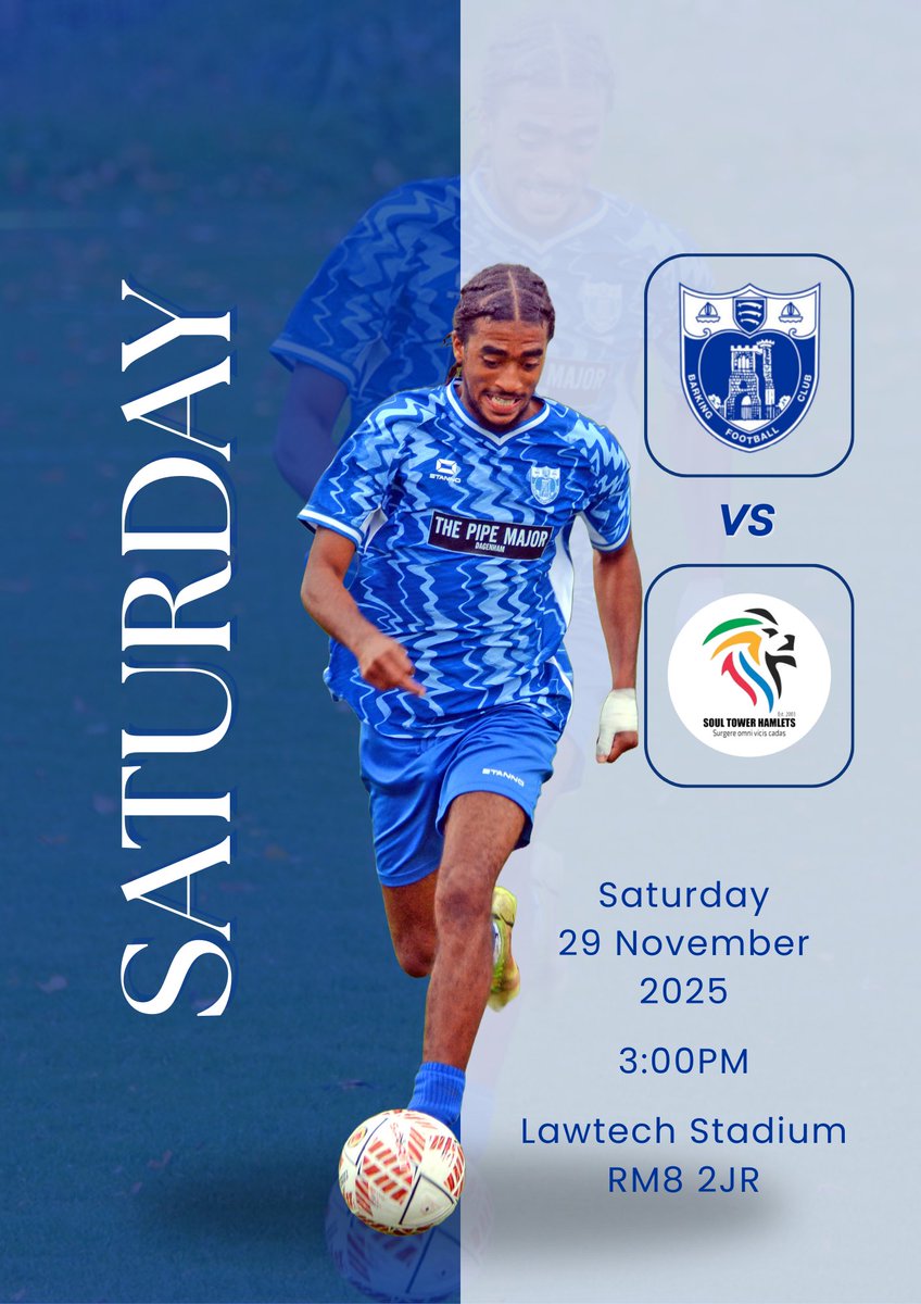 barkingfc's tweet image. TOMORROW  

It's another massive @EssexSenior fixture as we host @SoulTHFC at the Lawtech Stadium - 3pm kickoff!