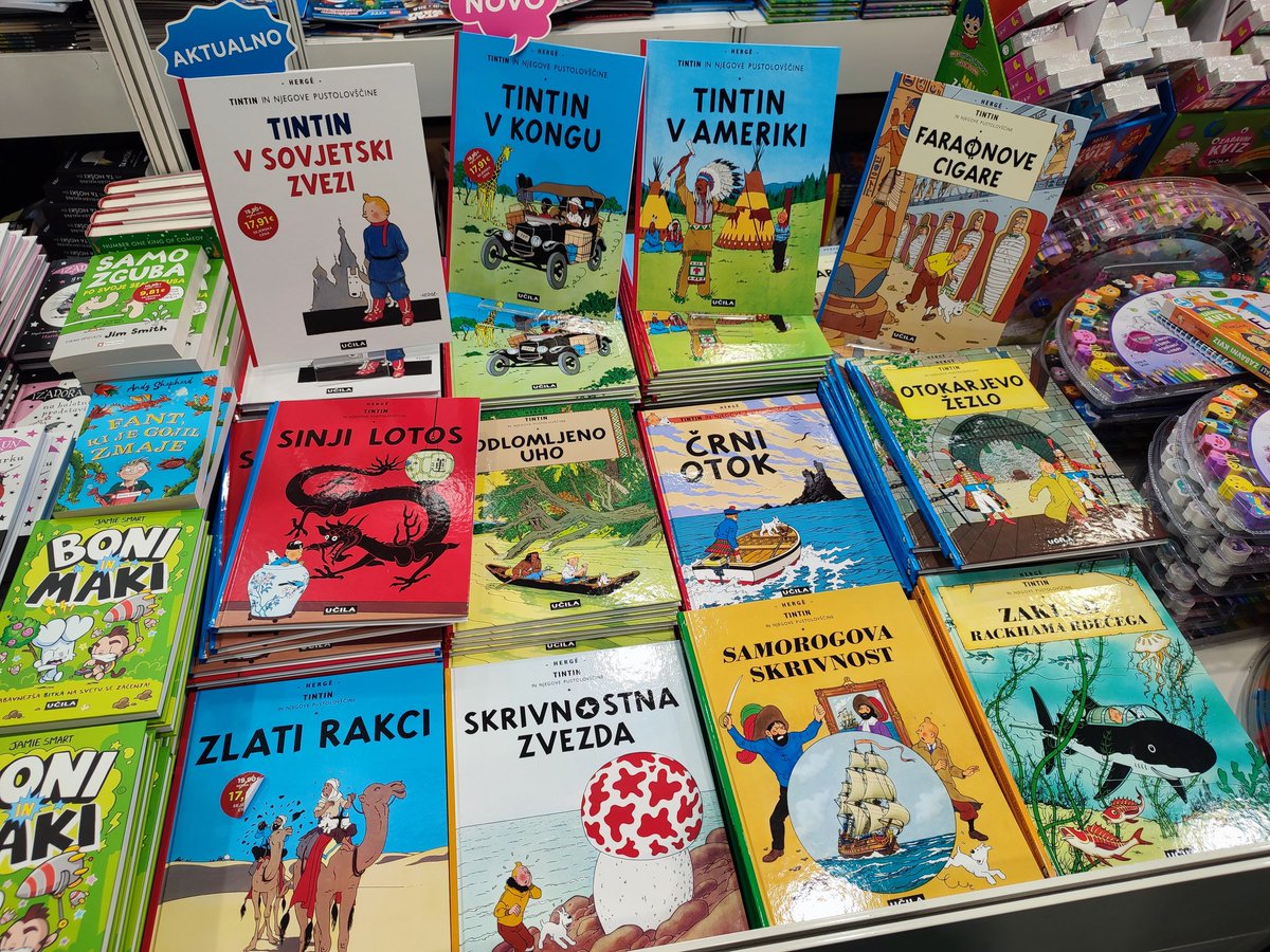 Tintin, belgijski strip, ima i deo "Tintin u Zemlji Sovjeta". Od 24 delova jedini je crtan u crno-belom, ostali su u boji. Fašizam je odavno u njih, od Afrike do Azije. Danas predavaju o Demokratiji. #LjubljanaBookfair #KnjižniSejem