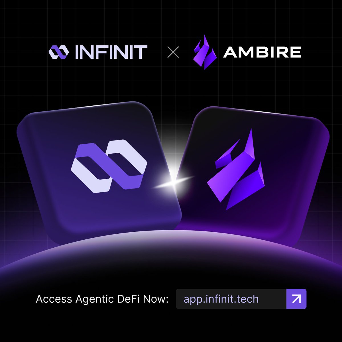 Infinit_Labs's tweet image. Experience one-click DeFi with INFINIT and @ambire wallet.

Powered by INFINIT’s Agent Swarm and Ambire’s EIP-7702 transaction batching.

Execute multi-step strategies such as delta-neutral farming, and leveraged yield loops in a single non-custodial click.