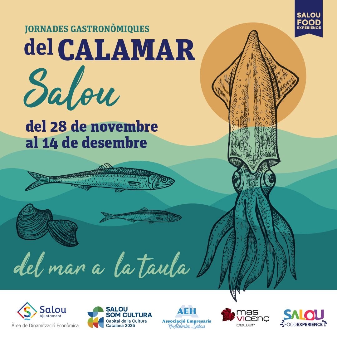 Masvicens's tweet photo. 🍽️ Arrenca la nova edició de les Jornades Gastronòmiques del Calamar a Salou! 🦑

Del 28/11 al 14/12, Mas Vicenç marida els menús i degustacions amb els nostres vins 🍷

➡️ Totes les propostes aquí: https://t.co/3qjd1jnGXZ

Veniu a gaudir del mar i la vinya! 🌊🍇 https://t.co/x9MFPojxmd