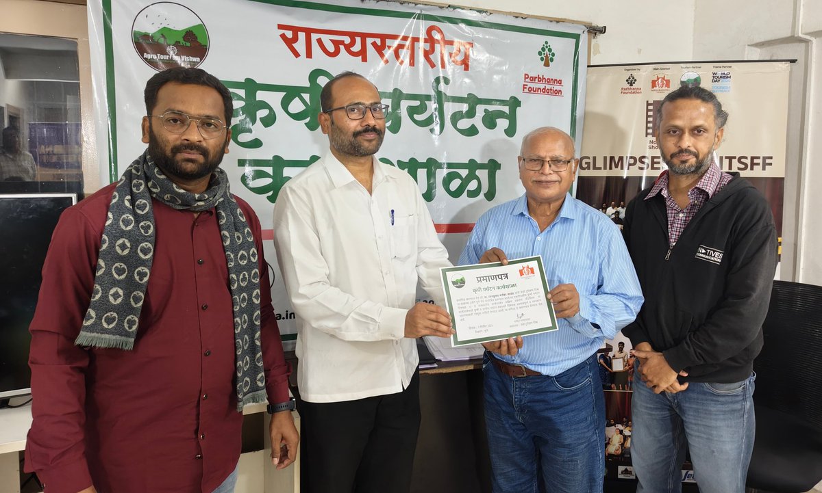 AgroVishwa's tweet photo. Agro Tourism Workshop Successfully Conducted by Agro Tourism Vishwa, Pune, India. 

Next Workshop is 24 January 2026
Location : Pune, Maharashtra

Registration link : https://t.co/hLMdomHJAc

Limited Seats Available

#Agrotourismworkshop #agritourismconsultancy https://t.co/TgH0kkFLOR