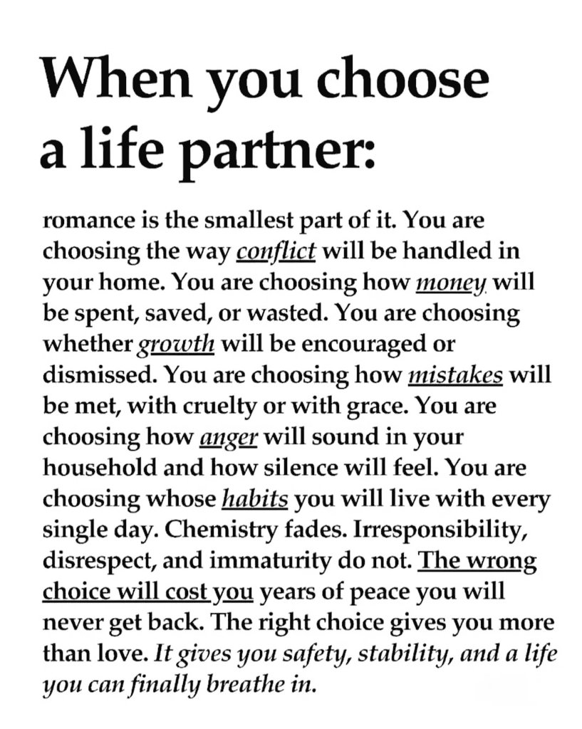Liminal1988's tweet image. When you choose a life partner:
