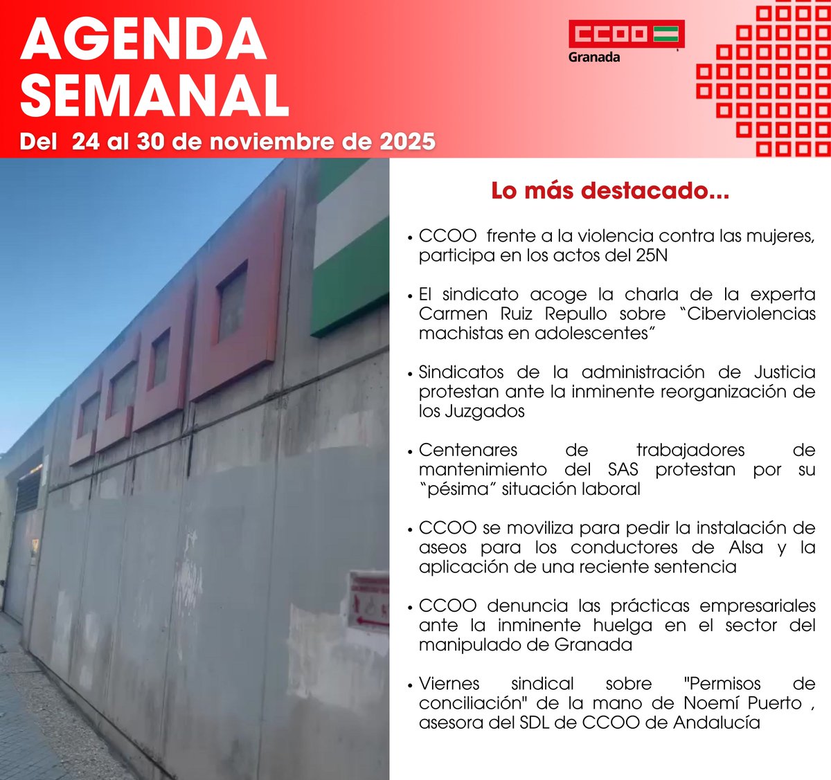 Esta semana en CCOO Granada...
