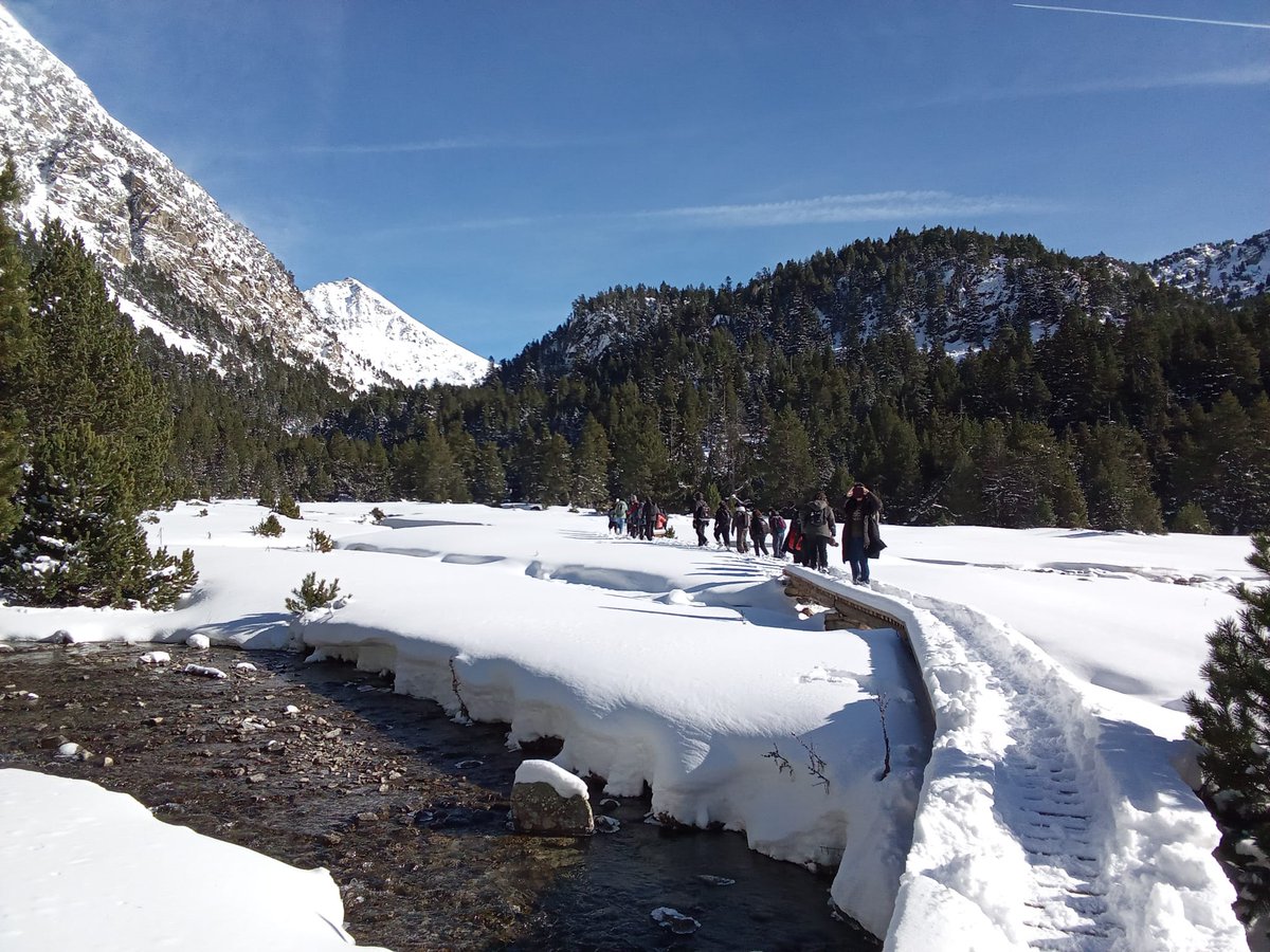 Aquesta setmana hem tingut d'estada a 1er i 2on de batxillerat científic i tecnològic de l'@ins_reguissol
Un dia per recordar serà el de la visita al <a href="/pnaiguestortes/">Parc Nacional Aigüestortes Estany de Sant Maurici</a>: han obert traça enmig de la neu caiguda aquest cap de setmana, que ha acumulat fins a 40 cm. a l'estany Llong.☃️