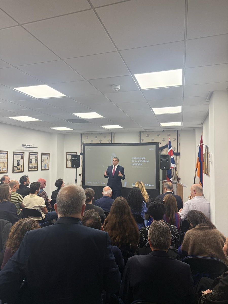 VaruzhanN's tweet image. Delighted to host a reception at the Embassy with the Armenian Film Society London to launch the 2nd Armenian Film Festival London.  Great to see Armenia’: rich cinematic heritage and new creative talent showcased in London. Looking forward to the screenings @ICALondon 🎬🇦🇲🇬🇧