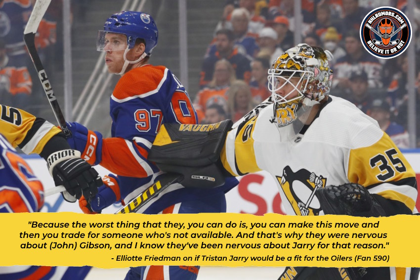 NHL Rumors: Tristan Jarry Is Available, but the Edmonton Oilers Would Have Injury Concerns nhlrumors.com/nhl-rumors-tri…