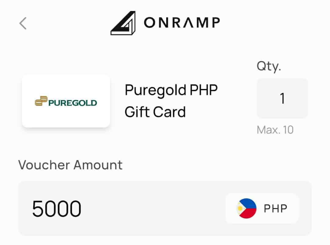 InternxWeb23's tweet image. Fiesta is coming up here in our town and you already know what that means. Groceries, food prep, and long lines everywhere.

Since I really do not like carrying cash, I tried something different.

I bought a Puregold gift card using @onrampmoney.

And guess what? No physical card…