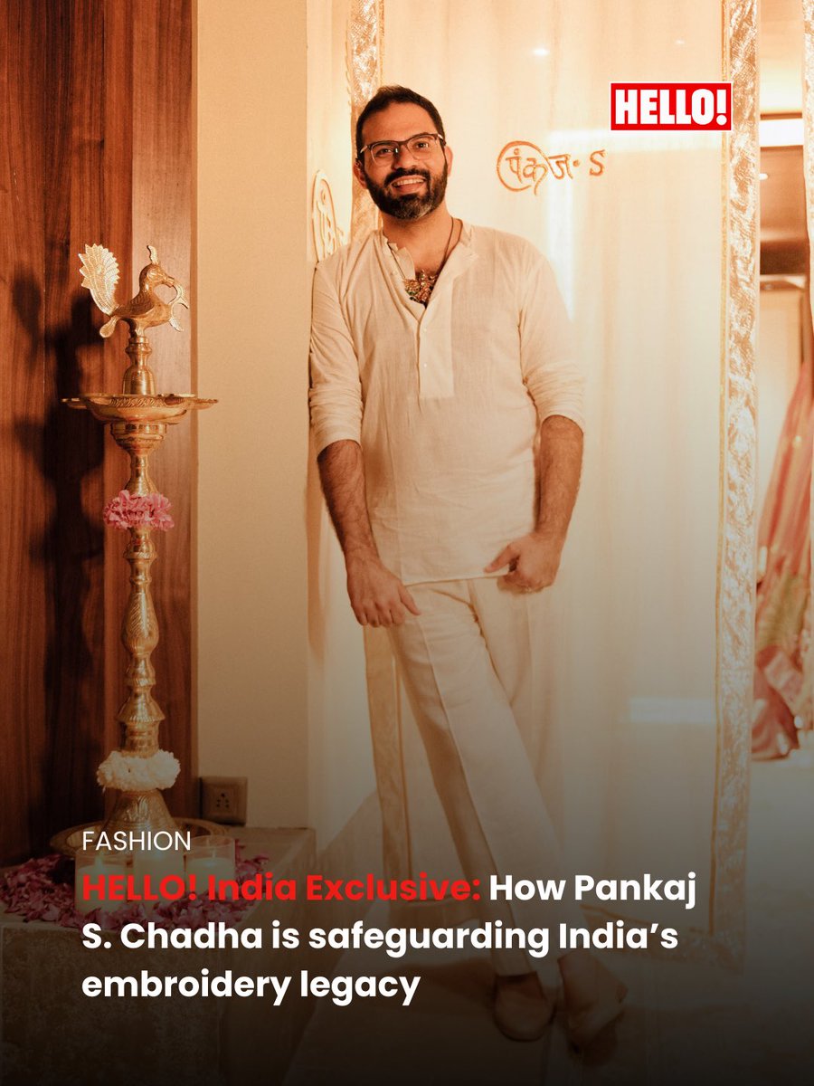 HELLOmagIndia's tweet image. #PankajSChadha opens his #Delhi atelier to reveal how he’s blending artistry, heritage, &amp;amp; childhood lessons to revive India’s ancient embroideries &amp;amp; restore their place in modern couture: shorturl.at/IadUZ #HELLOIndia #HELLOMagazine #PankajSHeritage